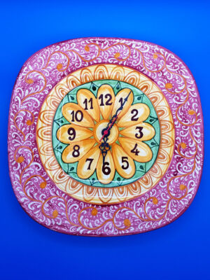 Orologio fiore giallo stile graffiato