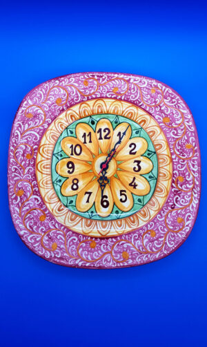 orologio-fiore-giallo-stile-graffiato_01 Orologio fiore giallo stile graffiato