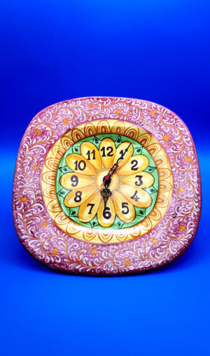 orologio-fiore-giallo-stile-graffiato_02 Orologio fiore giallo stile graffiato