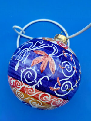 Palla di Natale Graffiato blu