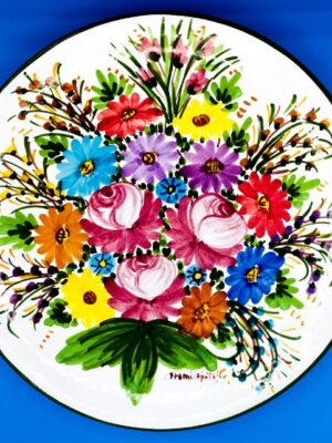 Piatto Fioraccio Tre Rose