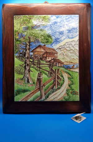 quadro-paesaggio-di-montagna-cornice-legno-pregiato_01 Quadro paesaggio di montagna cornice legno pregiato