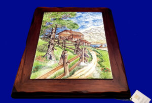 quadro-paesaggio-di-montagna-cornice-legno-pregiato_02 Quadro paesaggio di montagna cornice legno pregiato