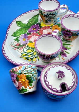 Servizio caffè Fioraccio viola