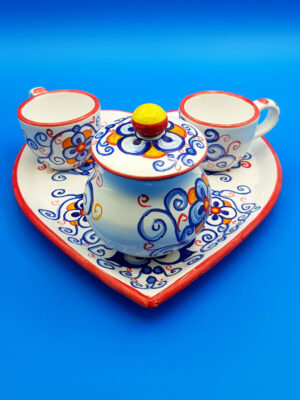 Servizio caffè "Romeo & Juliet" 2 tazzine + zuccheriera