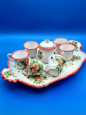 Servizio caffè Rosaspina rosso