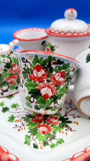 Servizio caffè Rosaspina rosso