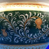 Vaso per piante graffiato verde